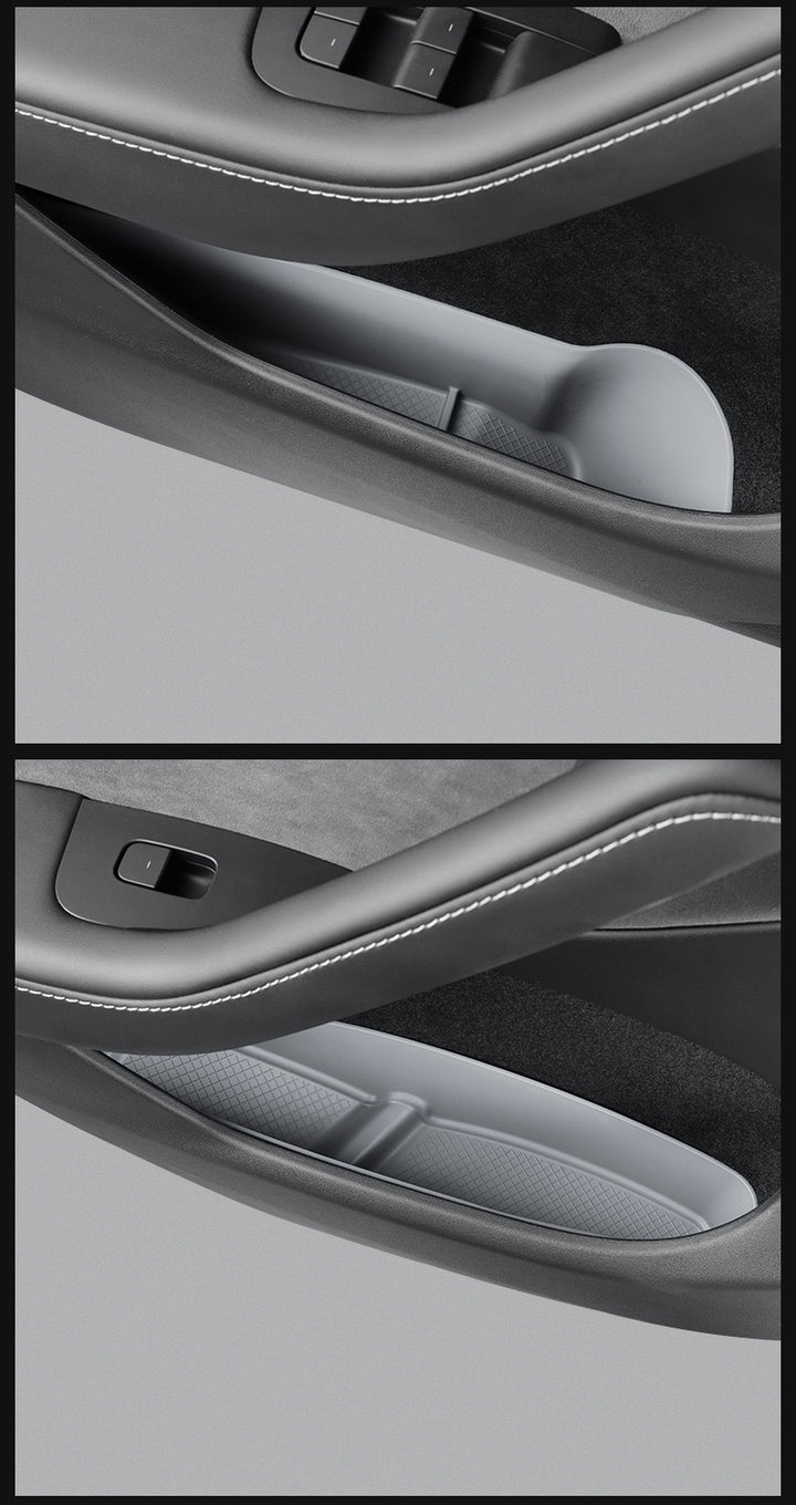 Tesla's new Model 3/Y/X/S door storage box full TPE door slot storage box accessories