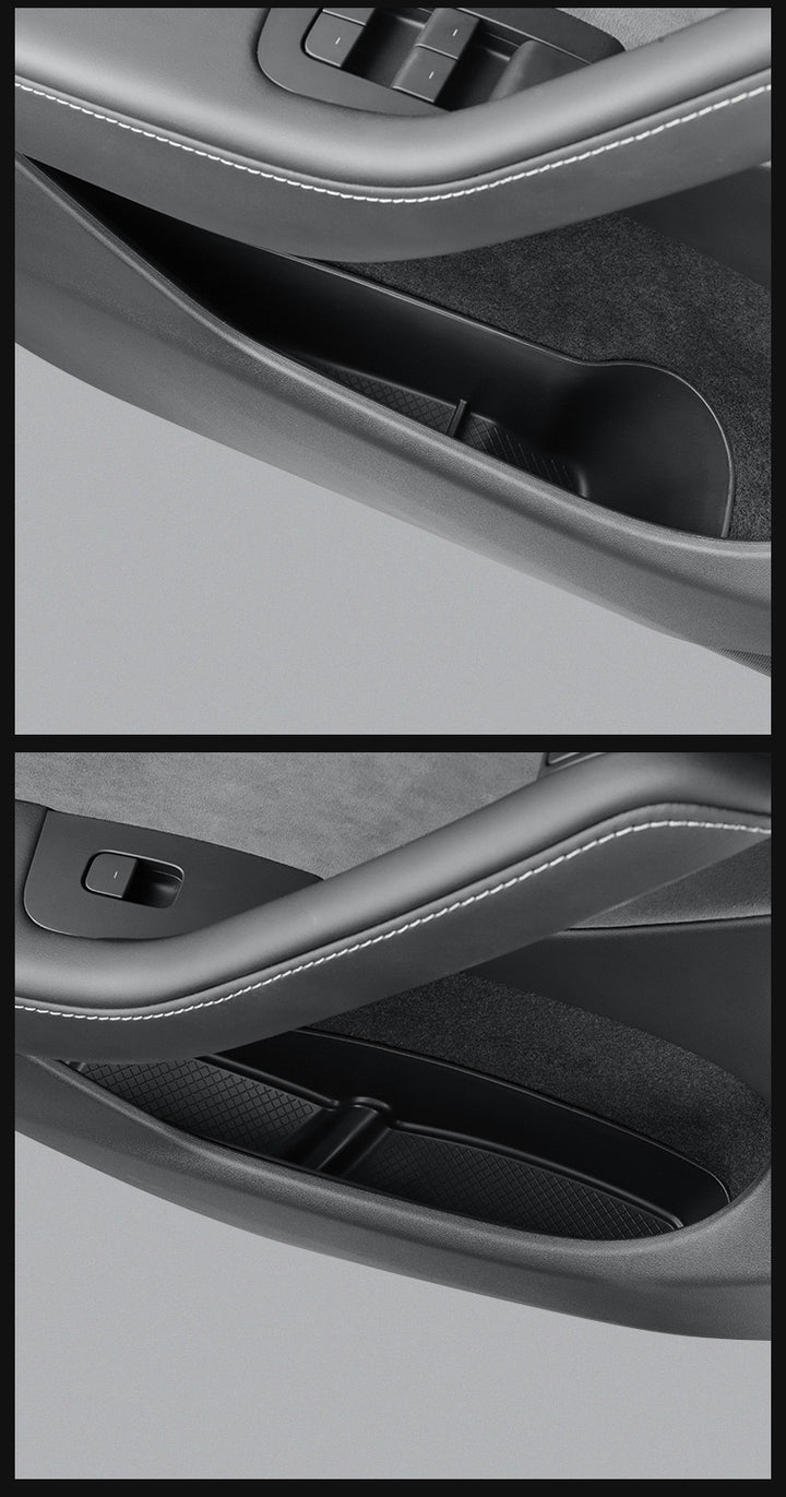 Tesla's new Model 3/Y/X/S door storage box full TPE door slot storage box accessories