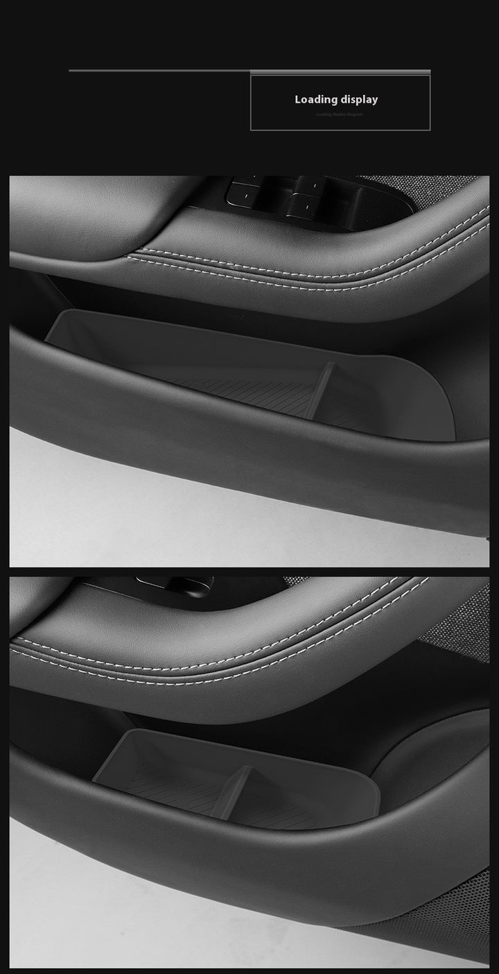 Tesla's new Model 3/Y/X/S door storage box full TPE door slot storage box accessories