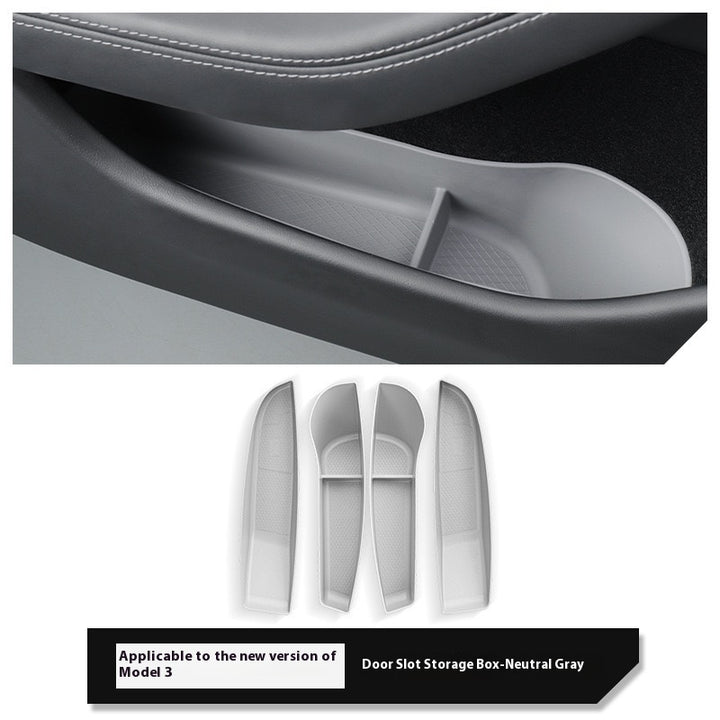 Tesla's new Model 3/Y/X/S door storage box full TPE door slot storage box accessories