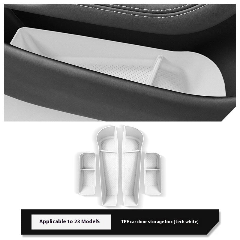 Tesla's new Model 3/Y/X/S door storage box full TPE door slot storage box accessories
