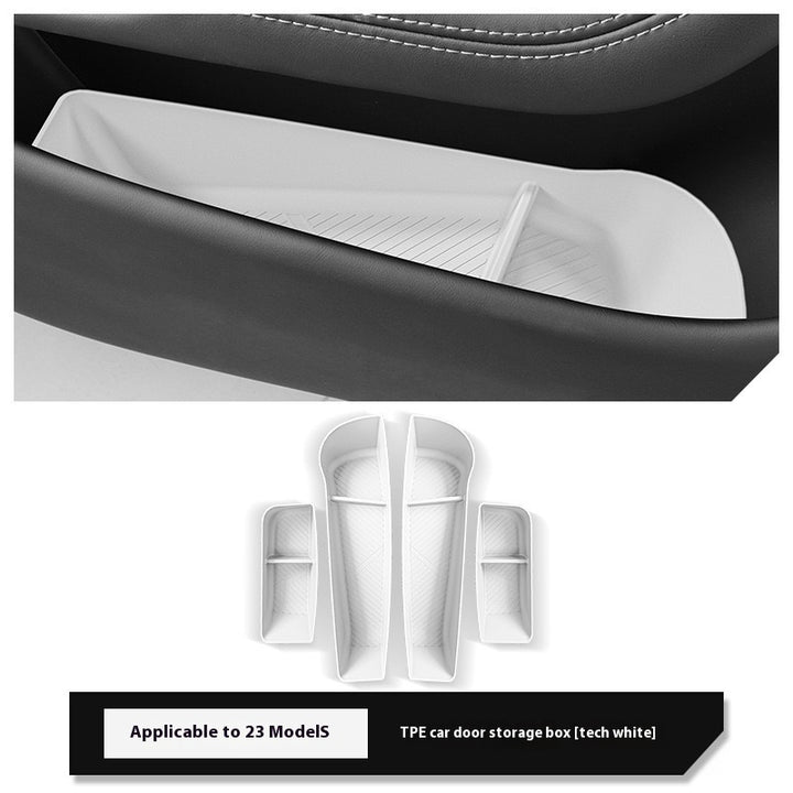 Tesla's new Model 3/Y/X/S door storage box full TPE door slot storage box accessories
