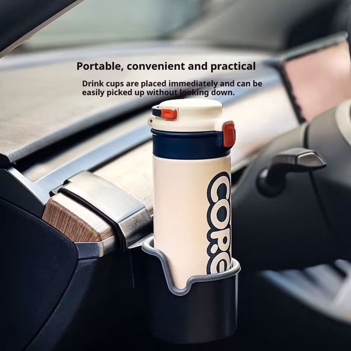 Tesla model 3/Y dashboard storage box cupholder organizer – personalized snap-on car accessory, custom fit console tray