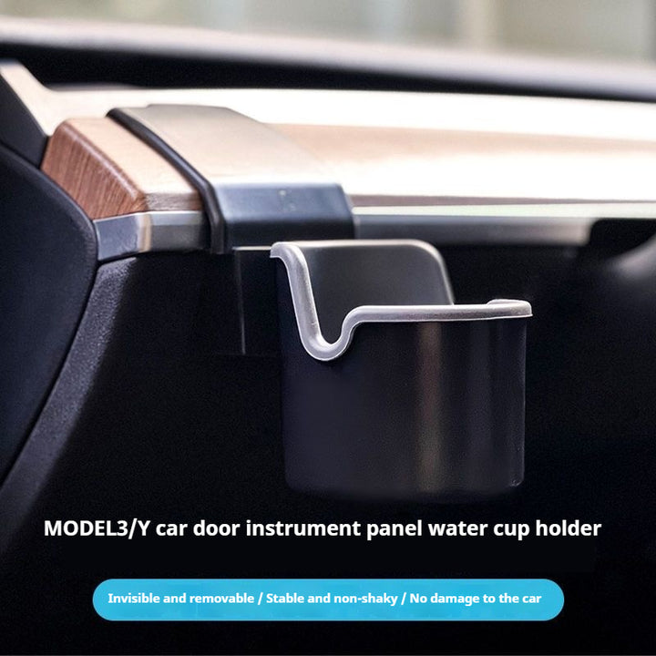 Tesla model 3/Y dashboard storage box cupholder organizer – personalized snap-on car accessory, custom fit console tray