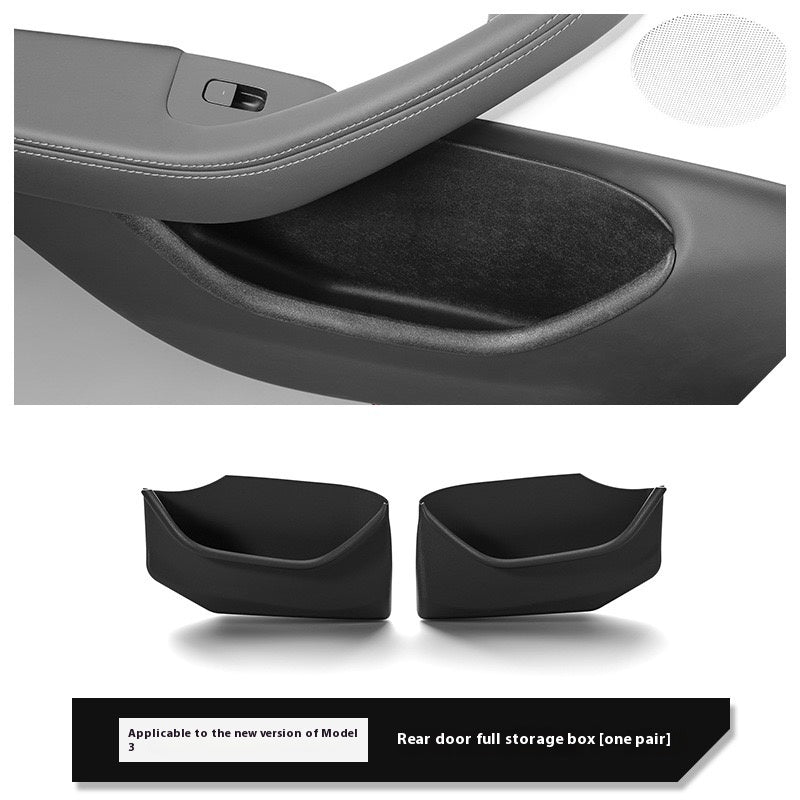 Tesla's new Model 3/Y/X/S door storage box full TPE door slot storage box accessories
