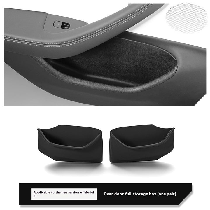 Tesla's new Model 3/Y/X/S door storage box full TPE door slot storage box accessories