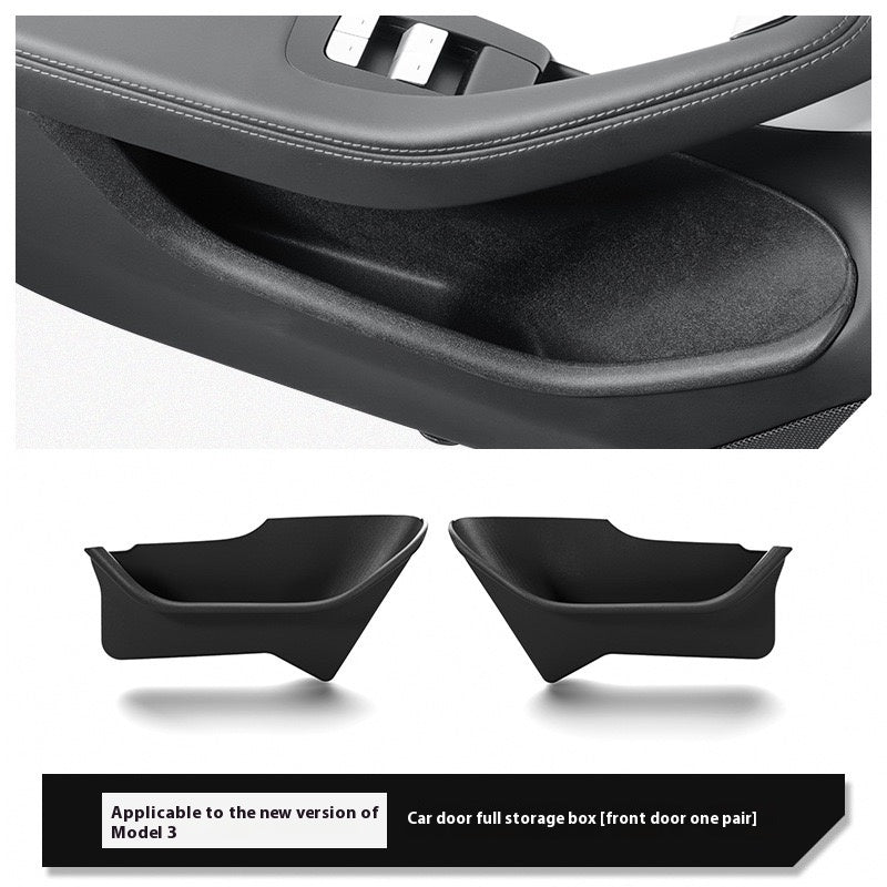 Tesla's new Model 3/Y/X/S door storage box full TPE door slot storage box accessories