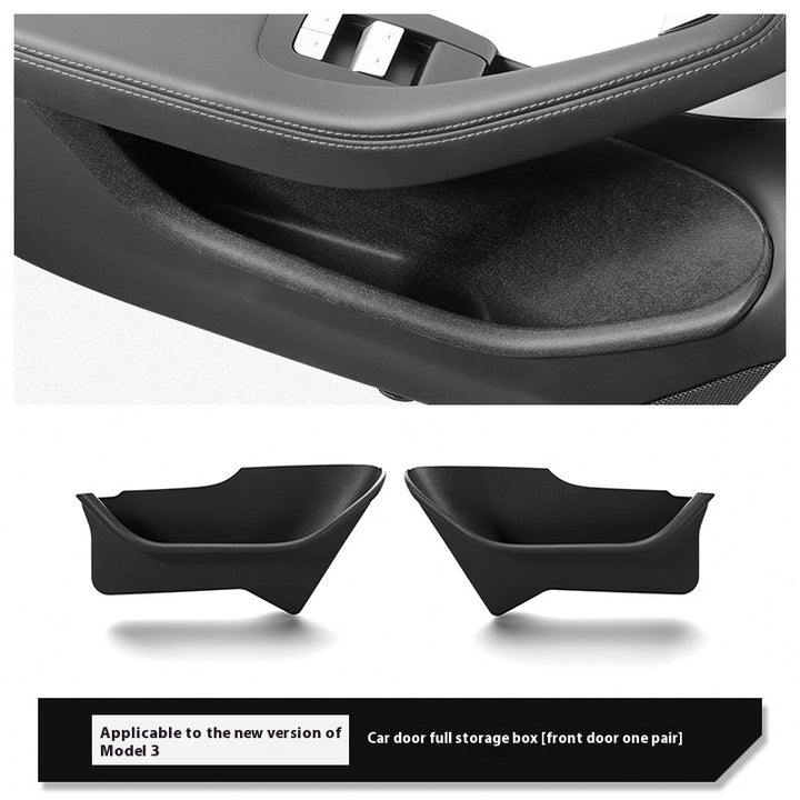 Tesla's new Model 3/Y/X/S door storage box full TPE door slot storage box accessories