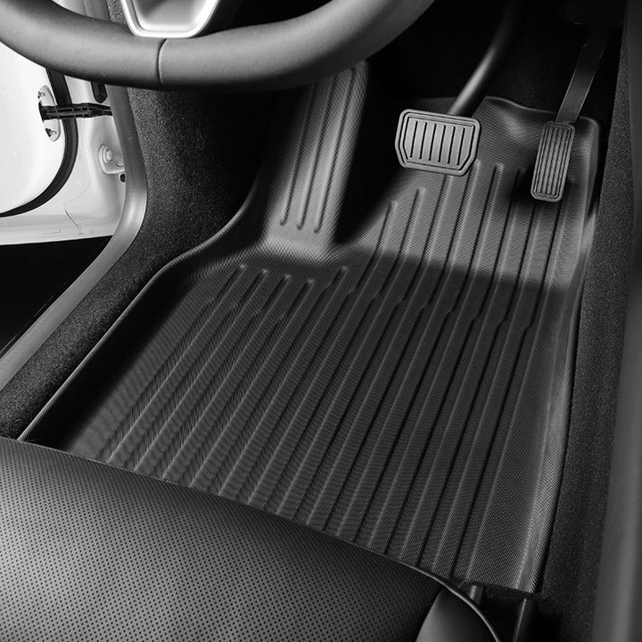2025 Tesla Model Y All-Weather TPE Floor Mats and Trunk Mat Set - Suitable for both left and right drive, providing comprehensive interior protection