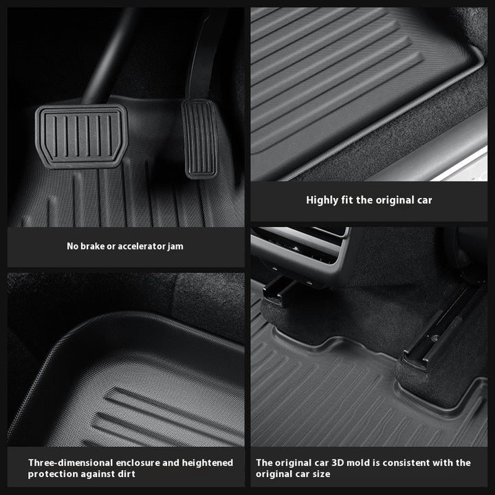2025 Tesla Model Y All-Weather TPE Floor Mats and Trunk Mat Set - Suitable for both left and right drive, providing comprehensive interior protection
