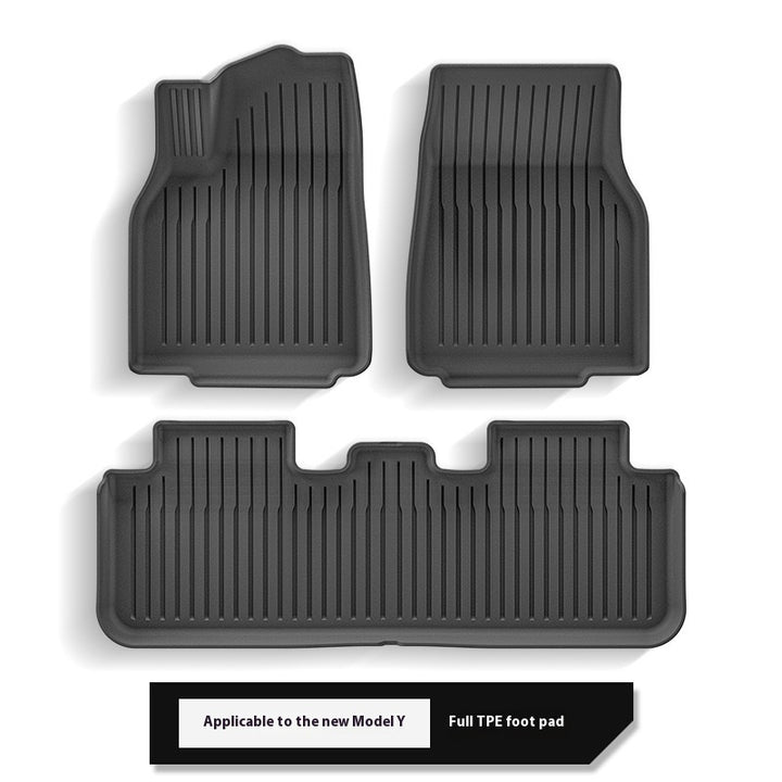 2025 Tesla Model Y All-Weather TPE Floor Mats and Trunk Mat Set - Suitable for both left and right drive, providing comprehensive interior protection