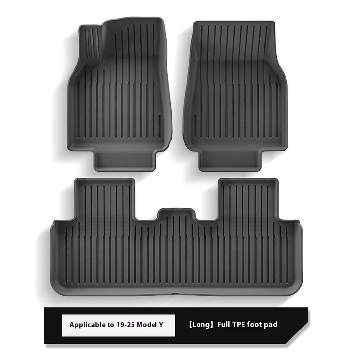 2025 Tesla Model Y All-Weather TPE Floor Mats and Trunk Mat Set - Suitable for both left and right drive, providing comprehensive interior protection