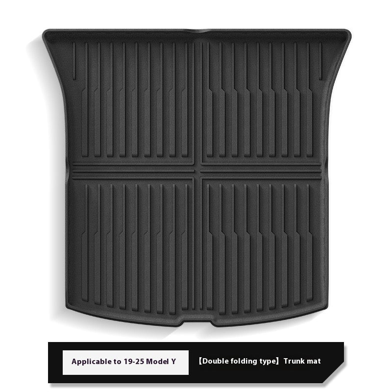 2025 Tesla Model Y All-Weather TPE Floor Mats and Trunk Mat Set - Suitable for both left and right drive, providing comprehensive interior protection