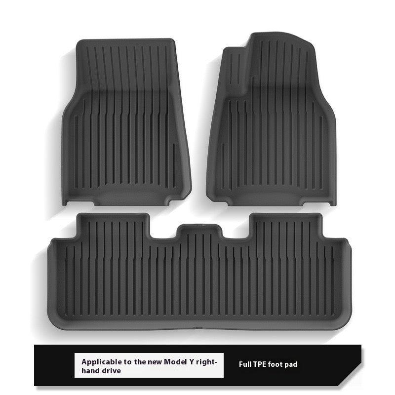 2025 Tesla Model Y All-Weather TPE Floor Mats and Trunk Mat Set - Suitable for both left and right drive, providing comprehensive interior protection