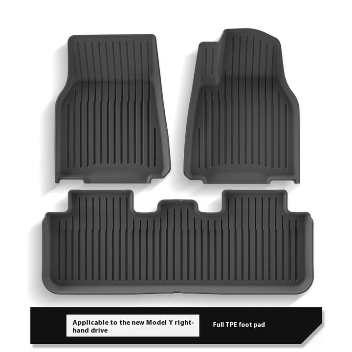 2025 Tesla Model Y All-Weather TPE Floor Mats and Trunk Mat Set - Suitable for both left and right drive, providing comprehensive interior protection