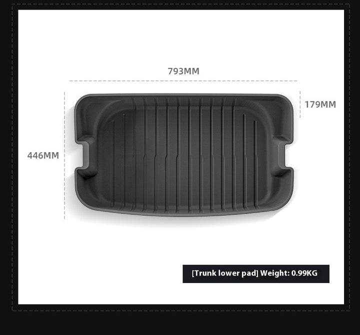 2025 Tesla Model Y All-Weather TPE Floor Mats and Trunk Mat Set - Suitable for both left and right drive, providing comprehensive interior protection