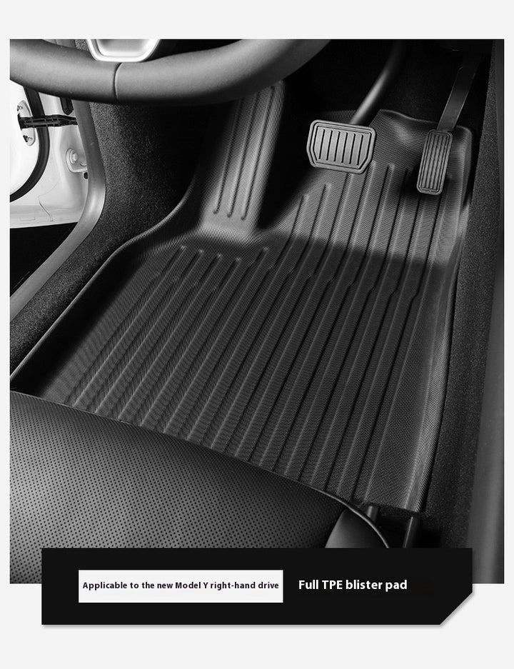2025 Tesla Model Y All-Weather TPE Floor Mats and Trunk Mat Set - Suitable for both left and right drive, providing comprehensive interior protection