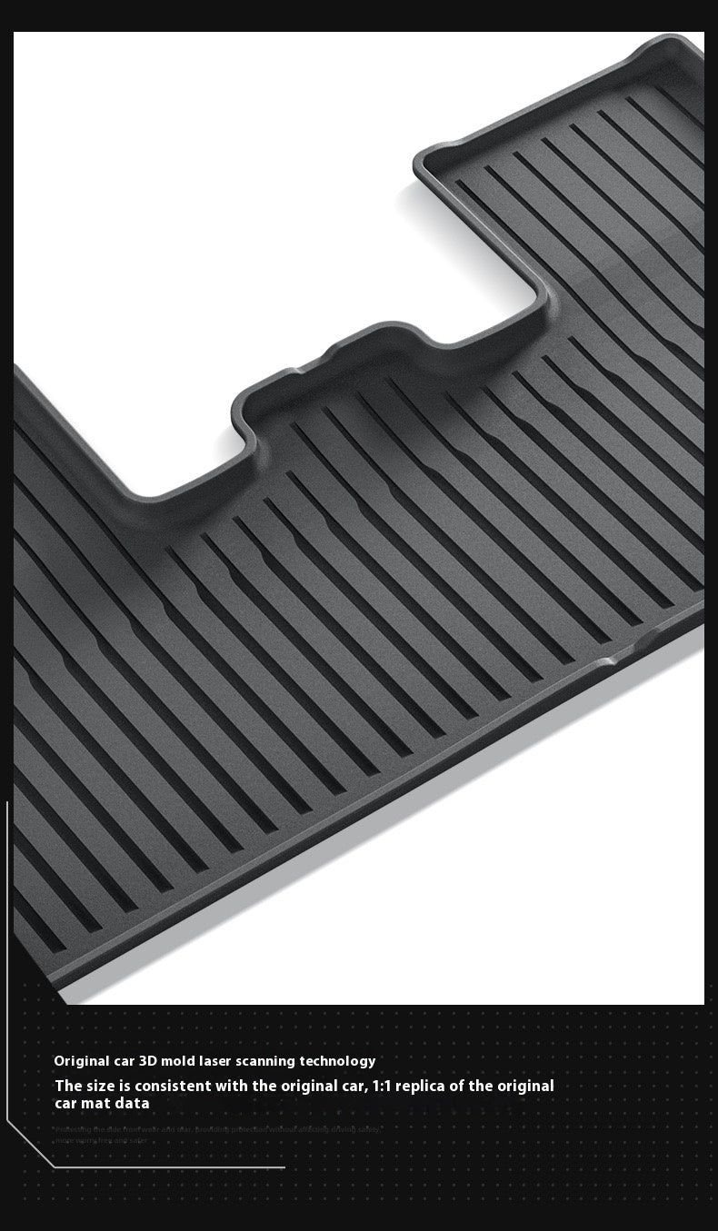 2025 Tesla Model Y All-Weather TPE Floor Mats and Trunk Mat Set - Suitable for both left and right drive, providing comprehensive interior protection