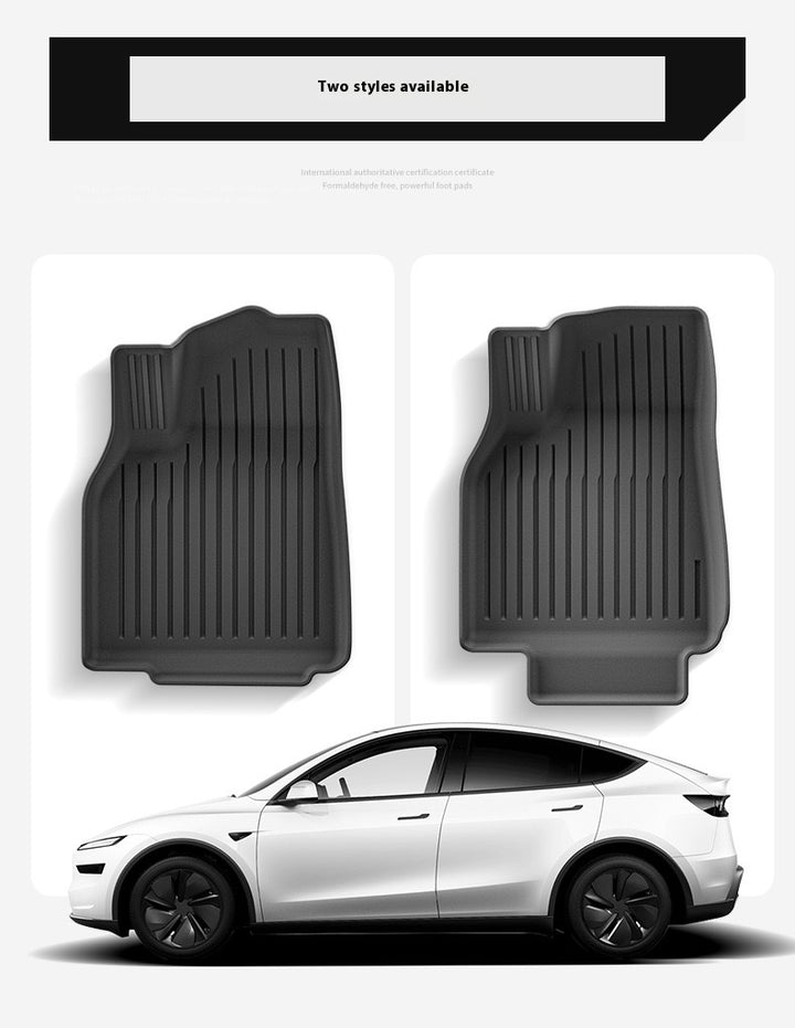 2025 Tesla Model Y All-Weather TPE Floor Mats and Trunk Mat Set - Suitable for both left and right drive, providing comprehensive interior protection