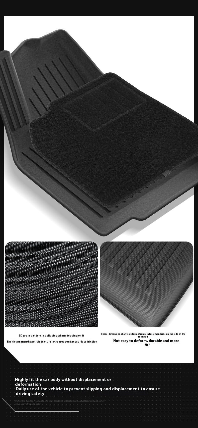 2025 Tesla Model Y All-Weather TPE Floor Mats and Trunk Mat Set - Suitable for both left and right drive, providing comprehensive interior protection
