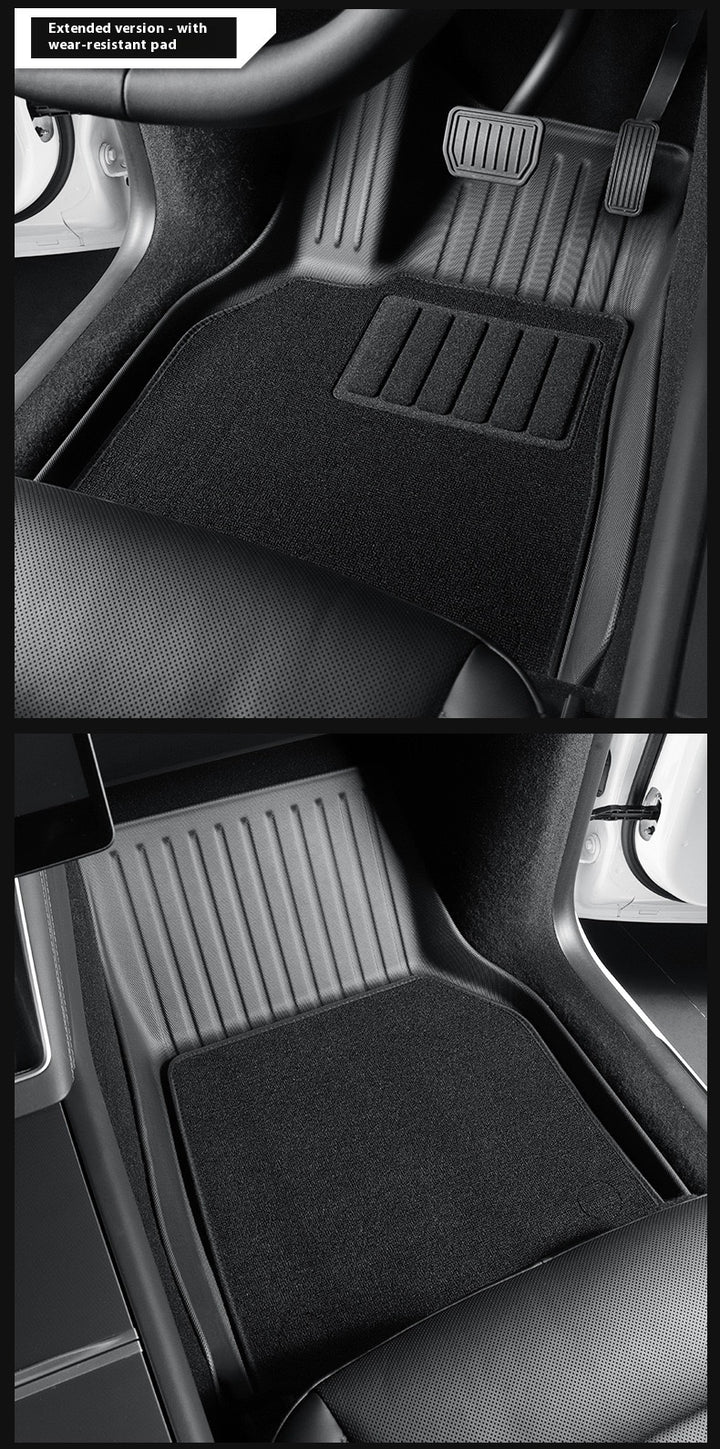 2025 Tesla Model Y All-Weather TPE Floor Mats and Trunk Mat Set - Suitable for both left and right drive, providing comprehensive interior protection