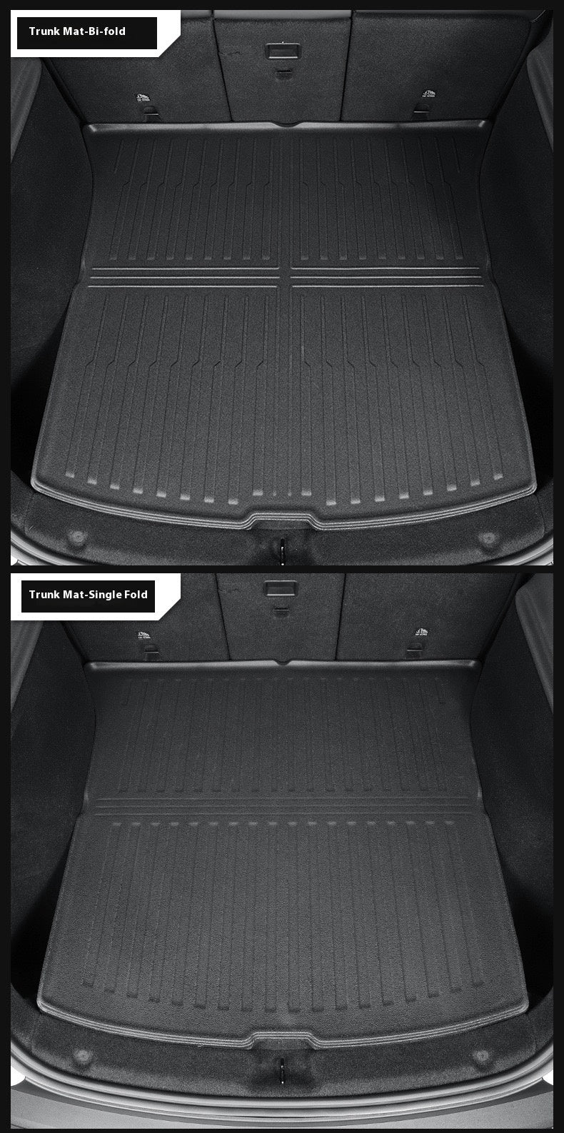 2025 Tesla Model Y All-Weather TPE Floor Mats and Trunk Mat Set - Suitable for both left and right drive, providing comprehensive interior protection