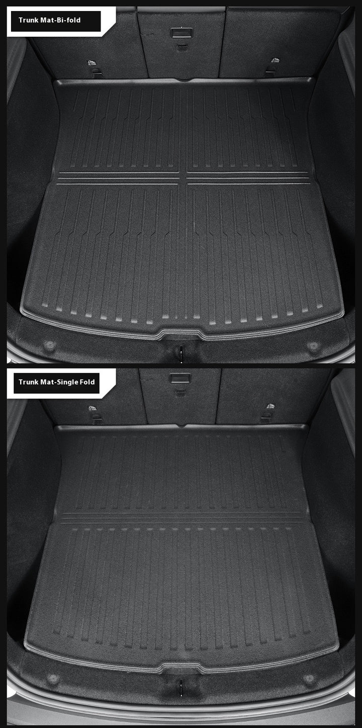 2025 Tesla Model Y All-Weather TPE Floor Mats and Trunk Mat Set - Suitable for both left and right drive, providing comprehensive interior protection