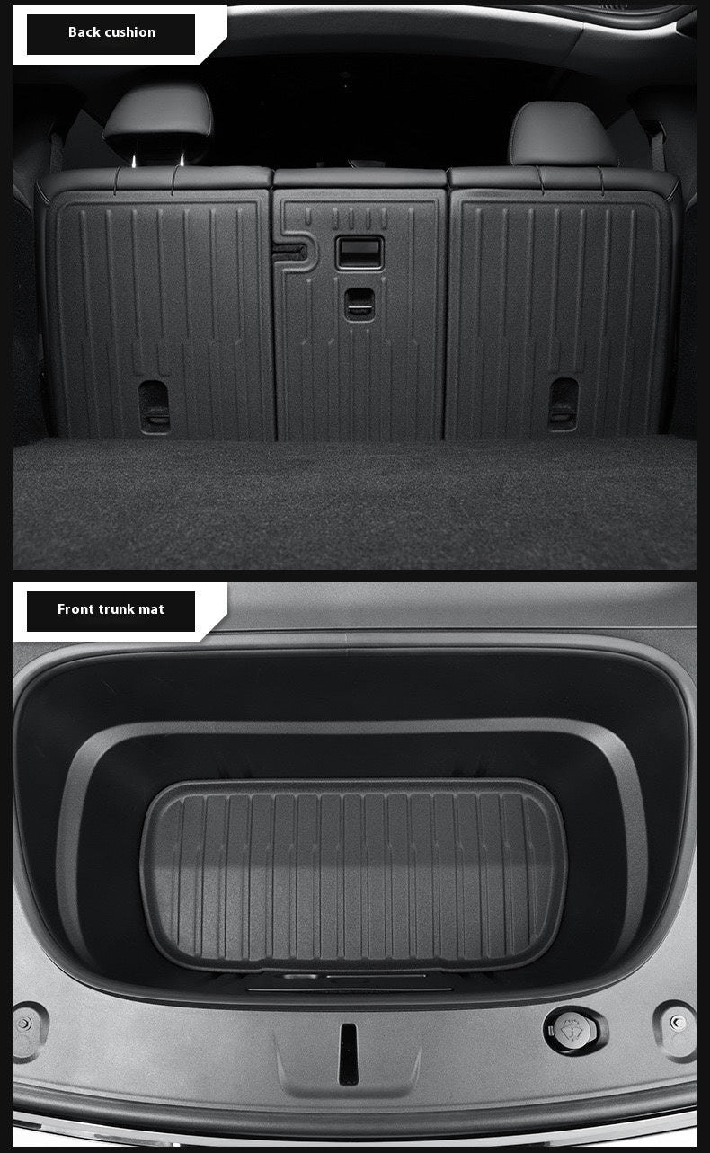 2025 Tesla Model Y All-Weather TPE Floor Mats and Trunk Mat Set - Suitable for both left and right drive, providing comprehensive interior protection