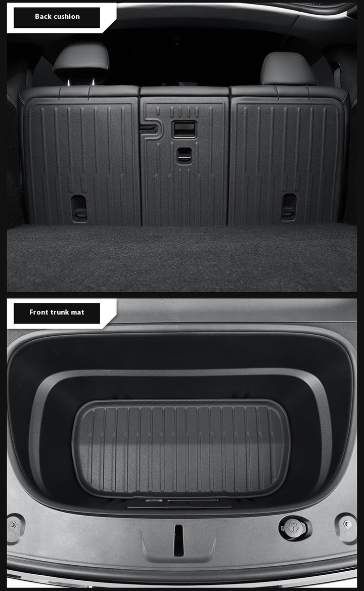 2025 Tesla Model Y All-Weather TPE Floor Mats and Trunk Mat Set - Suitable for both left and right drive, providing comprehensive interior protection