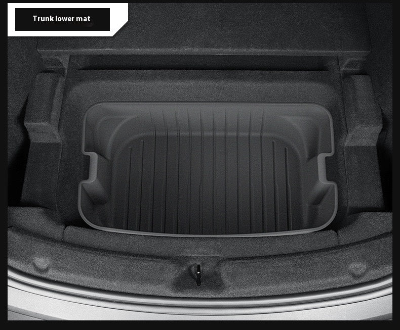 2025 Tesla Model Y All-Weather TPE Floor Mats and Trunk Mat Set - Suitable for both left and right drive, providing comprehensive interior protection