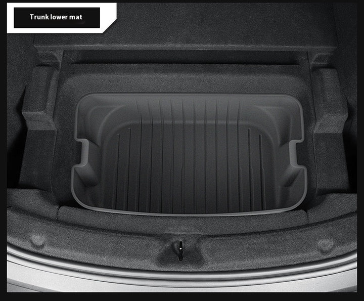 2025 Tesla Model Y All-Weather TPE Floor Mats and Trunk Mat Set - Suitable for both left and right drive, providing comprehensive interior protection