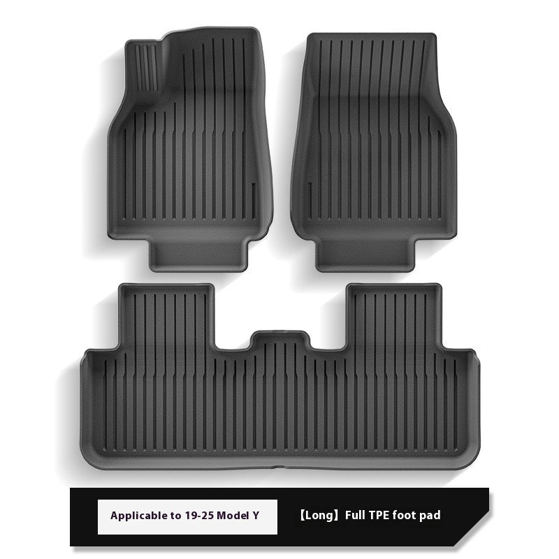 2025 Tesla Model Y All-Weather TPE Floor Mats and Trunk Mat Set - Suitable for both left and right drive, providing comprehensive interior protection