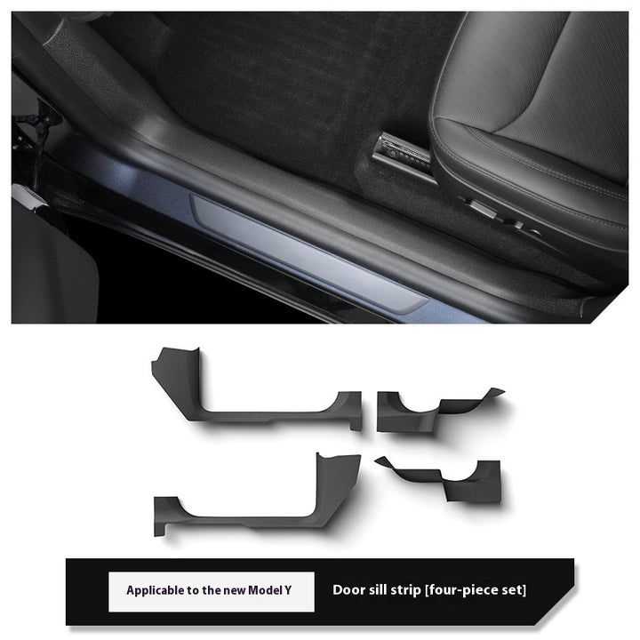 2025 Tesla Model Y All-Weather TPE Floor Mats and Trunk Mat Set - Suitable for both left and right drive, providing comprehensive interior protection