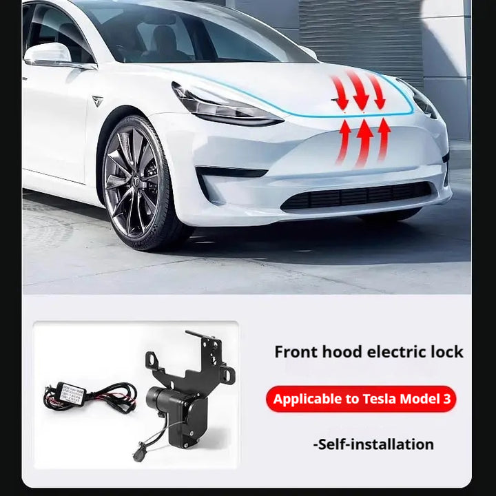 Tesla custom electric suction locks – front trunk, rear trunk & hood lock accessories for model 3, model Y, models, model X