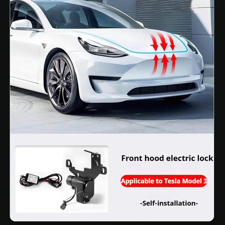 Tesla custom electric suction locks – front trunk, rear trunk & hood lock accessories for model 3, model Y, models, model X