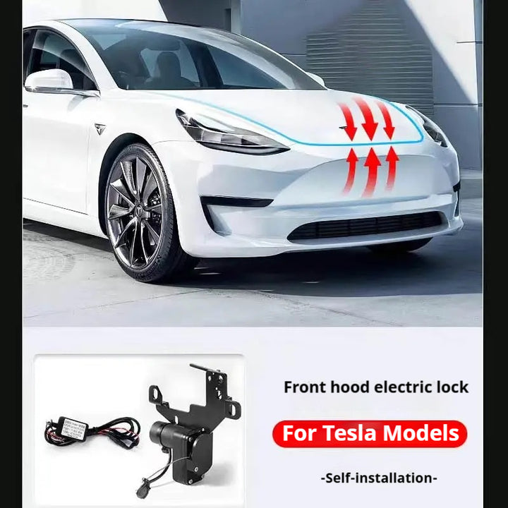 Tesla custom electric suction locks – front trunk, rear trunk & hood lock accessories for model 3, model Y, models, model X