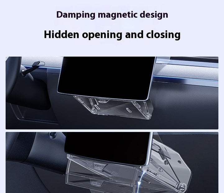 Tesla Model 3/Y Highlander Center Console Storage Bin - Non-Slip Organizer Tray for Screen and Elements Under the Screen (2024 Refresh)