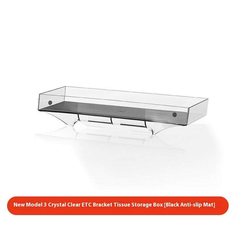 Tesla Model 3/Y Highlander Center Console Storage Bin - Non-Slip Organizer Tray for Screen and Elements Under the Screen (2024 Refresh)