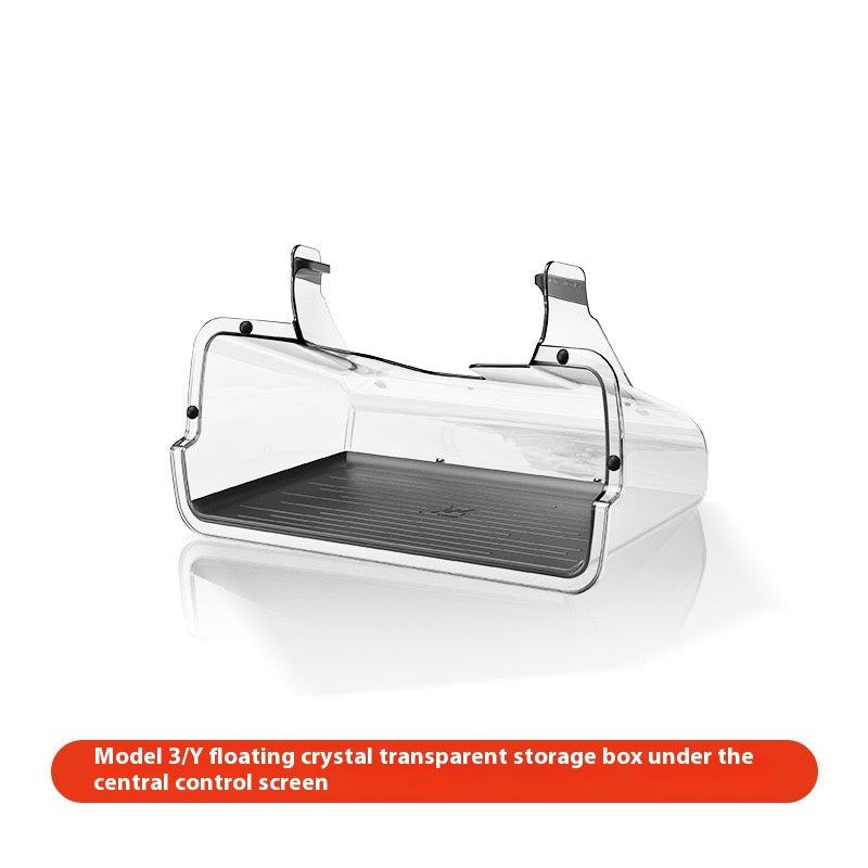 Tesla Model 3/Y Highlander Center Console Storage Bin - Non-Slip Organizer Tray for Screen and Elements Under the Screen (2024 Refresh)