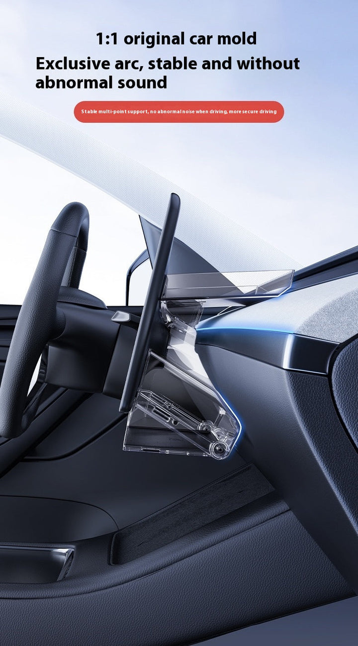 Tesla Model 3/Y Highlander Center Console Storage Bin - Non-Slip Organizer Tray for Screen and Elements Under the Screen (2024 Refresh)