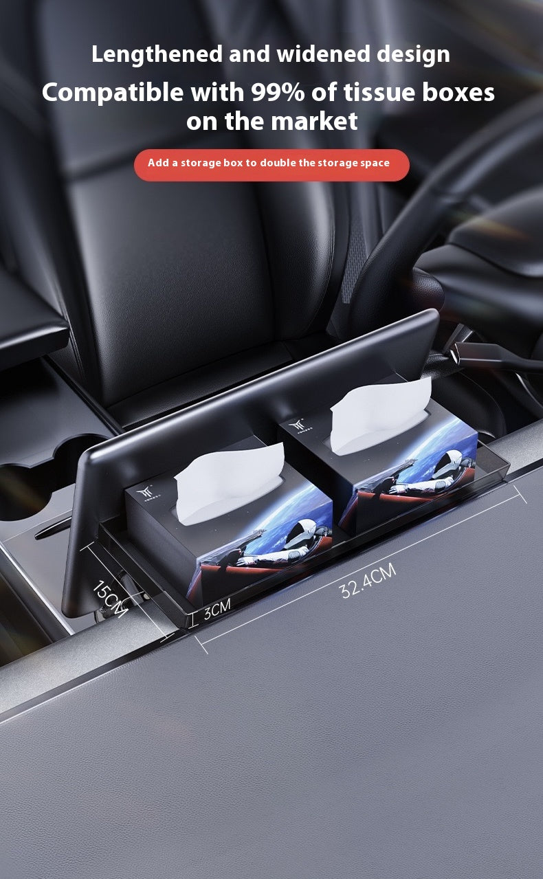 Tesla Model 3/Y Highlander Center Console Storage Bin - Non-Slip Organizer Tray for Screen and Elements Under the Screen (2024 Refresh)