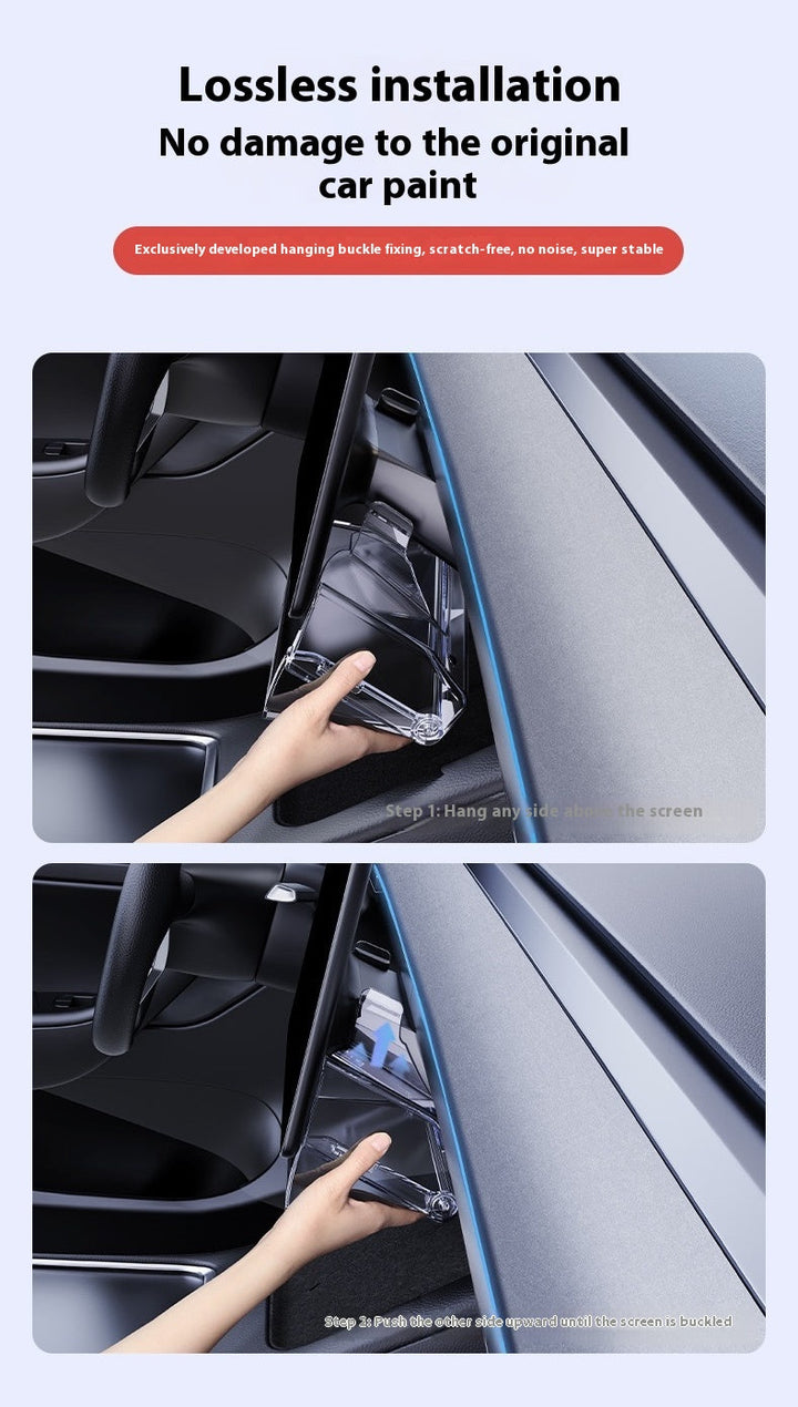 Tesla Model 3/Y Highlander Center Console Storage Bin - Non-Slip Organizer Tray for Screen and Elements Under the Screen (2024 Refresh)