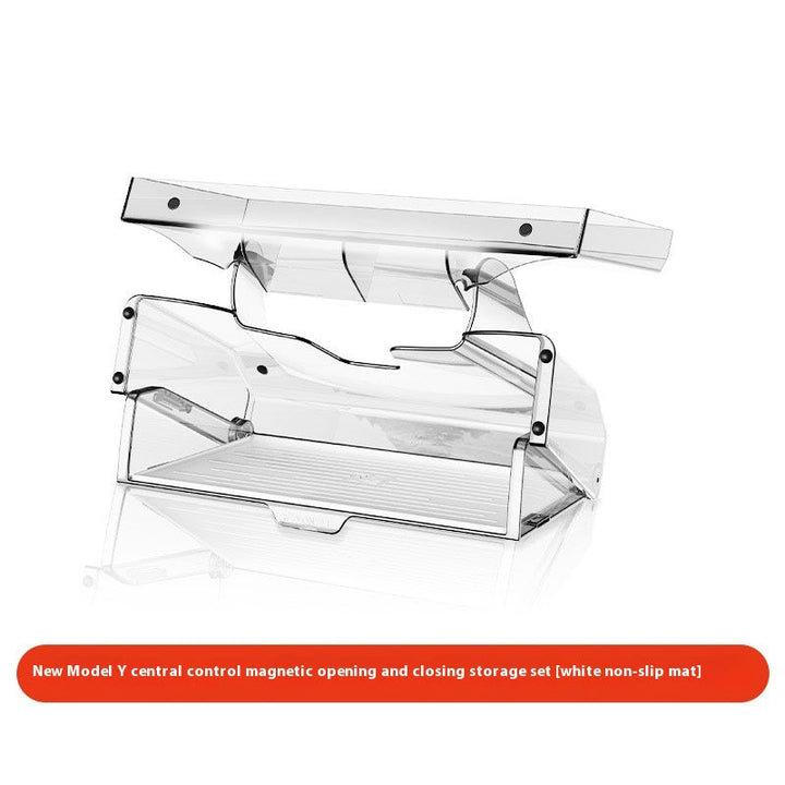 Tesla Model 3/Y Highlander Center Console Storage Bin - Non-Slip Organizer Tray for Screen and Elements Under the Screen (2024 Refresh)