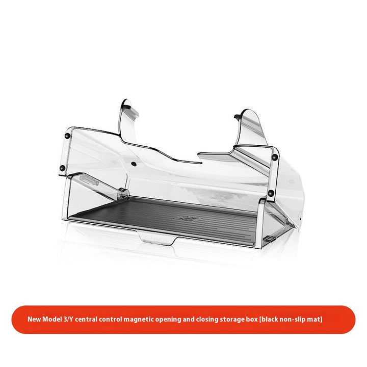 Tesla Model 3/Y Highlander Center Console Storage Bin - Non-Slip Organizer Tray for Screen and Elements Under the Screen (2024 Refresh)