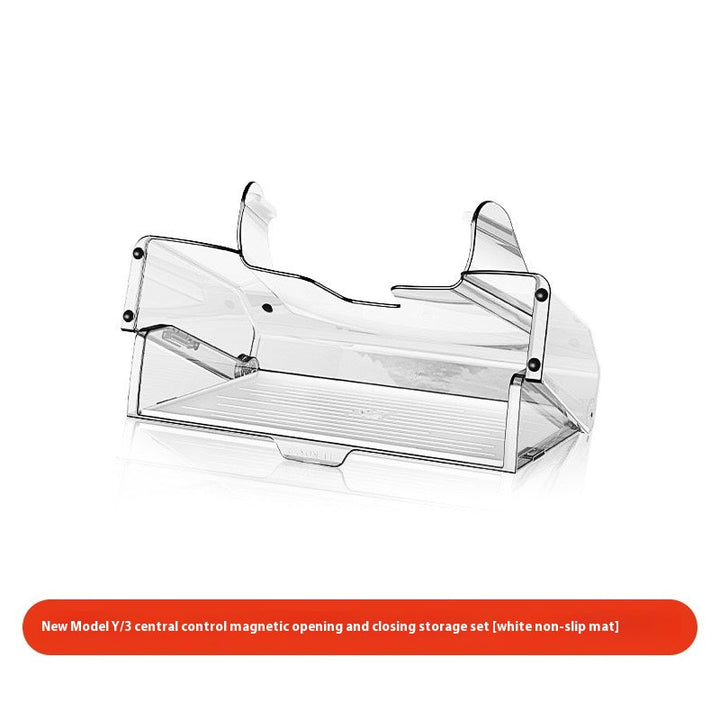 Tesla Model 3/Y Highlander Center Console Storage Bin - Non-Slip Organizer Tray for Screen and Elements Under the Screen (2024 Refresh)