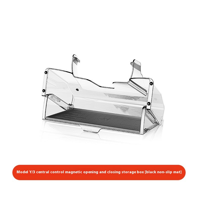Tesla Model 3/Y Highlander Center Console Storage Bin - Non-Slip Organizer Tray for Screen and Elements Under the Screen (2024 Refresh)