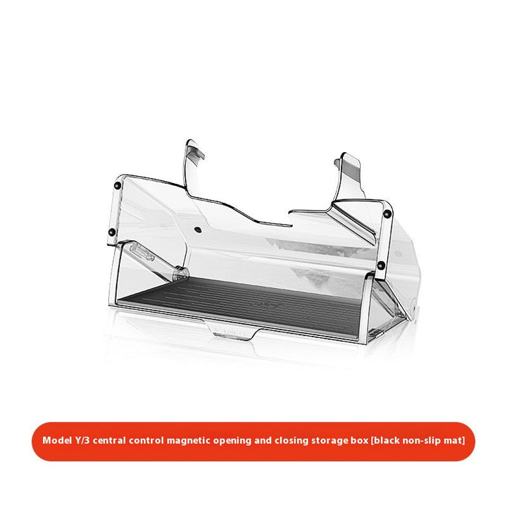 Tesla Model 3/Y Highlander Center Console Storage Bin - Non-Slip Organizer Tray for Screen and Elements Under the Screen (2024 Refresh)