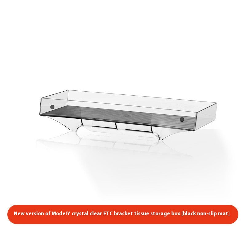 Tesla Model 3/Y Highlander Center Console Storage Bin - Non-Slip Organizer Tray for Screen and Elements Under the Screen (2024 Refresh)