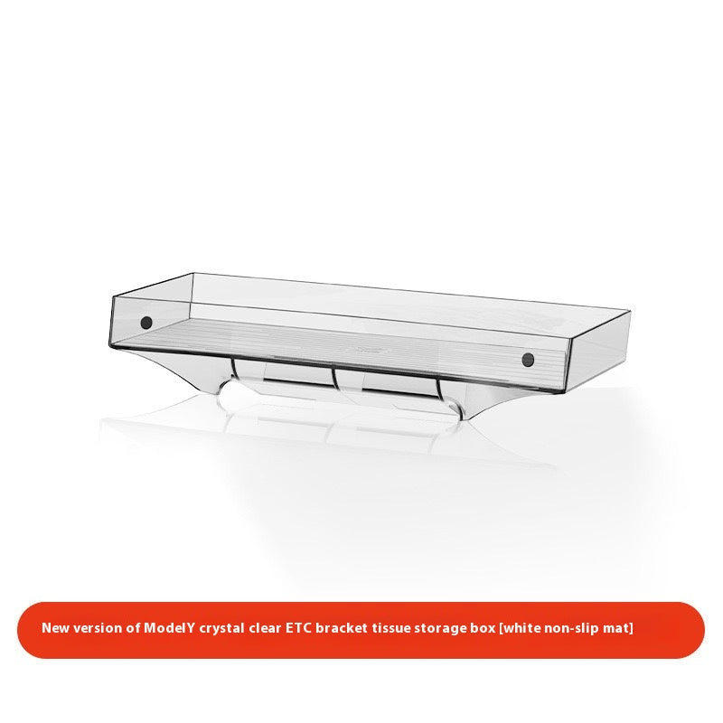 Tesla Model 3/Y Highlander Center Console Storage Bin - Non-Slip Organizer Tray for Screen and Elements Under the Screen (2024 Refresh)