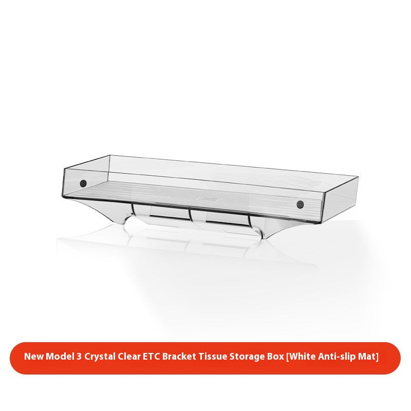 Tesla Model 3/Y Highlander Center Console Storage Bin - Non-Slip Organizer Tray for Screen and Elements Under the Screen (2024 Refresh)